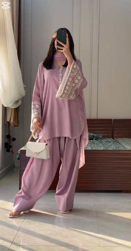 "Grace in Lilac – Soft hues, bold vibe, effortless charm."