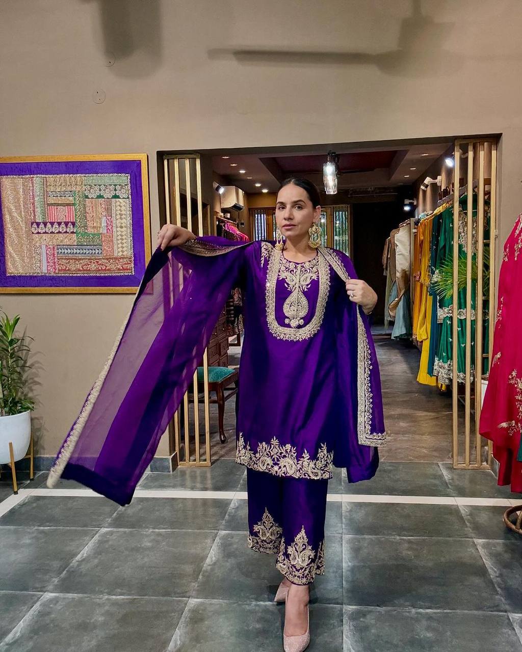 Prisha Embroidered Punjabi Suit Set