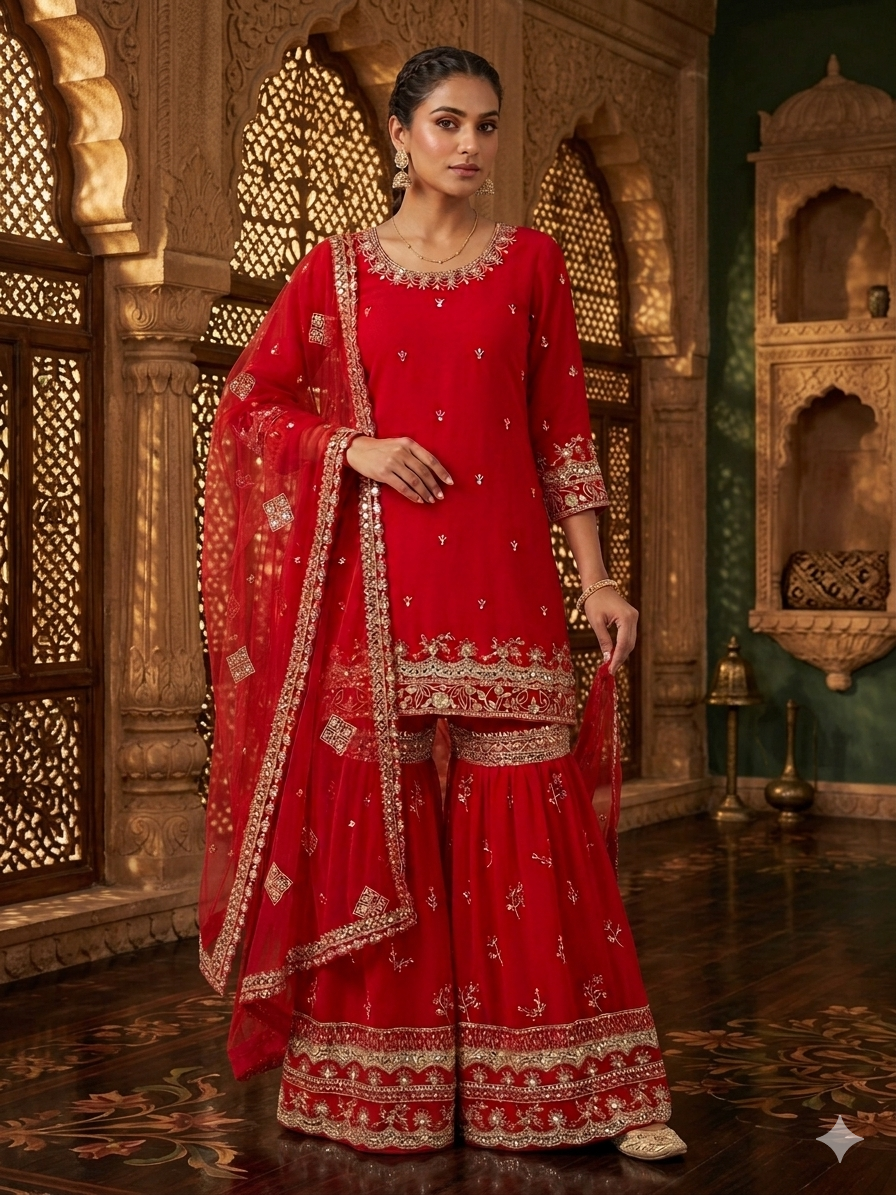 Royal Crimson Grace Suit