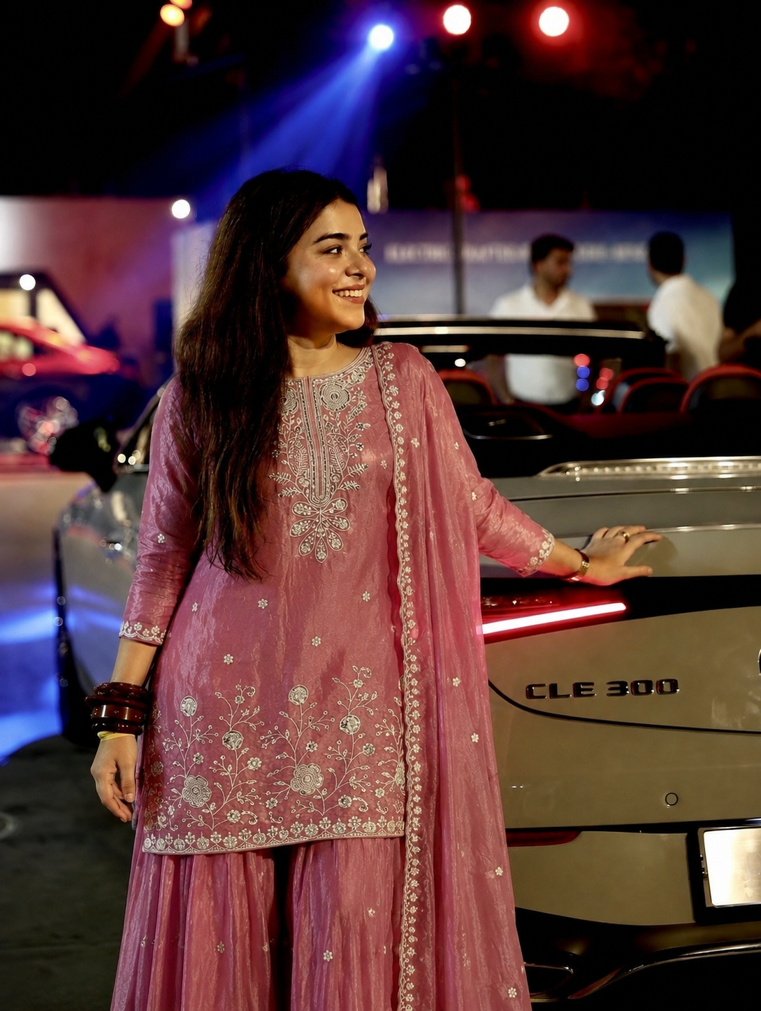 Mauve Bloom Embroidered Festive Palazzo Suit with Dupatta