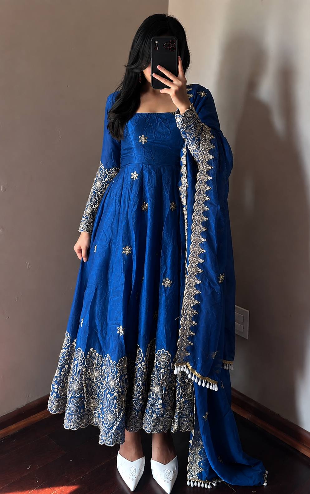Premium Designer Embroidered Anarkali Suit Set with Dupatta | Festive & Party Wear