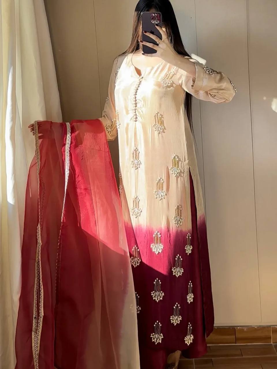 Pastel Embroidered Ethnic Suit Set