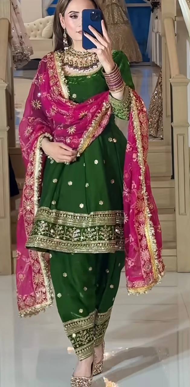 Royal Heritage Embroidered Patiala Ensemble